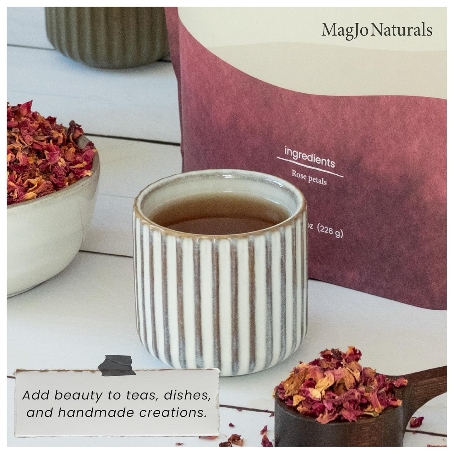 MagJo Naturals Lemon Balm Tea, Bulk Herbal Tea, Loose Leaf Melissa Officinalis, Caffeine Free, Cut and Sifted, 1 pound (16 ounces) (1 pack)