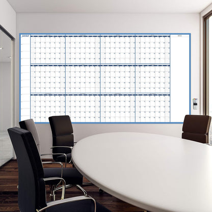 Dry Erase Wall Calendar - 38x26 Inches - Blank Undated Yearly Calendar - Whiteboard Premium Laminated Planner - Reusable Laminated Office Jumbo 12-Month Calendar (Vertical)