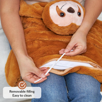 ODOXIA Weighted Lap Pad for Kids | Calming & Comforting | Weighted Lap Animal | Sloth Buddy | Sensory Weighted Animals | Weighted Lap Blanket for Sensory Needs | Carrying Bag Included | 5 Lbs