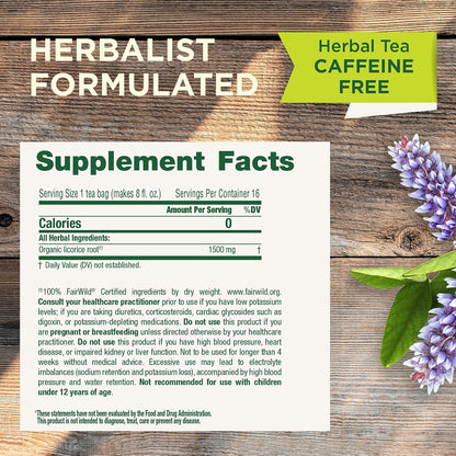 Traditional Medicinals Tea, Organic Licorice Root, Soothes the Digestive Tract & Promotes Respiratory Health - Kosher, Non-GMO, Caffeine-Free - 96 Tea Bags (6 Pack)