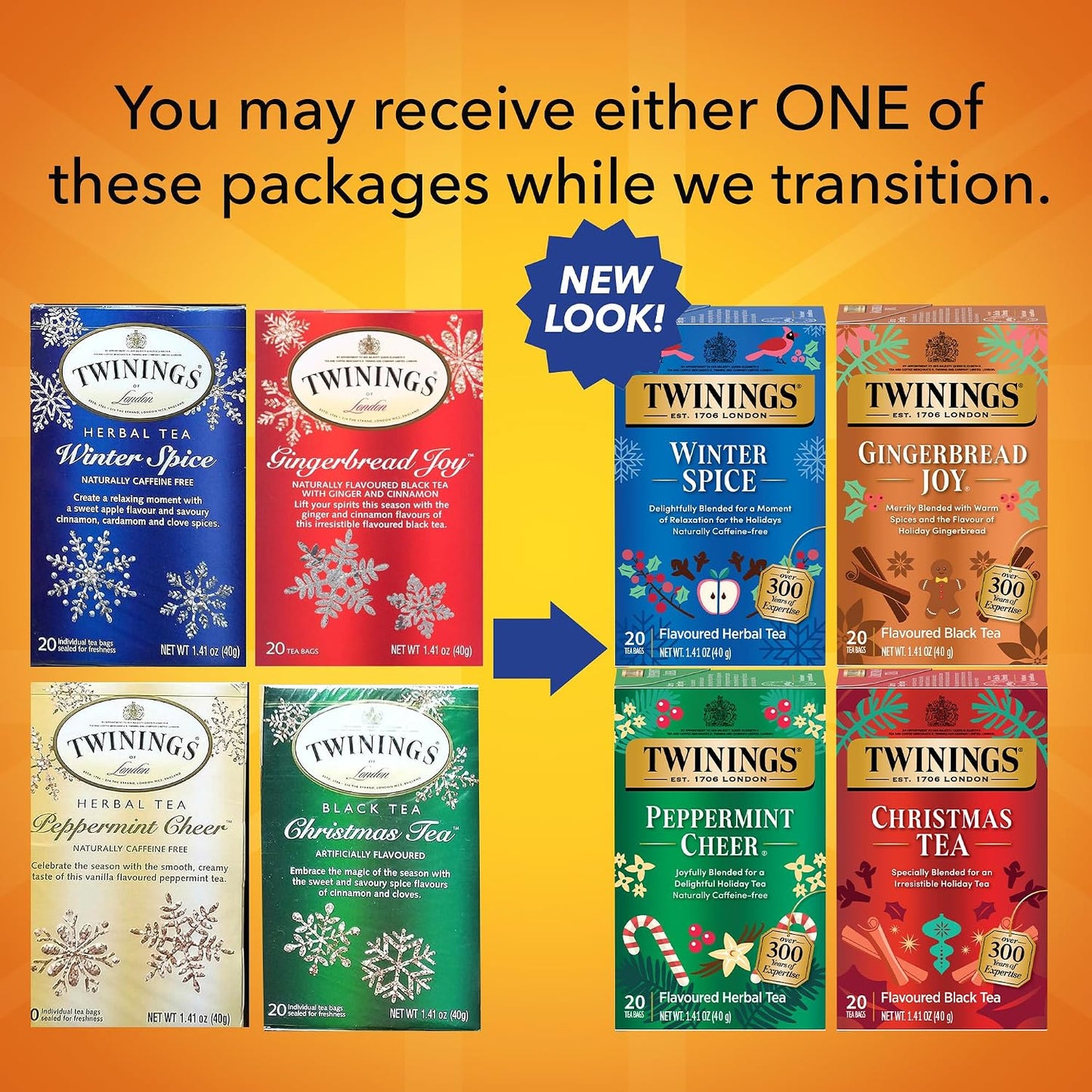 Twinings Tea Classics Collection Gift Box Variety Sampler, 48 Tea Bags (Pack of 1), Enjoy Hot or Iced, Includes Black, Herbal, Green, & Chai Teas
