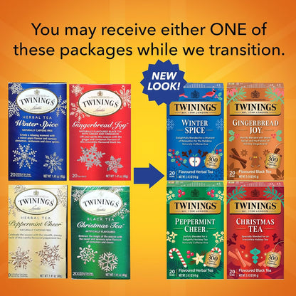 Twinings Tea Classics Collection Gift Box Variety Sampler, 48 Tea Bags (Pack of 1), Enjoy Hot or Iced, Includes Black, Herbal, Green, & Chai Teas