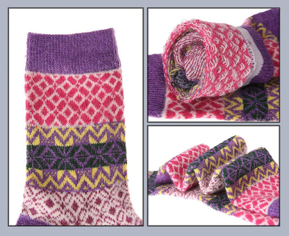 EBMORE Merino Wool Socks for Women Hiking Thermal Warm Winter Thick Boot Cozy Crew Comfy Work Socks for Ladies 5 Pairs
