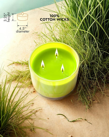 96NORTH Luxury Vanilla Soy Candles | Large 3 Wick Jar Candle | Up to 50 Hours Burning Time | 100% Natural Soy Wax | Relaxing Aromatherapy Aesthetic Candle | Housewarming Gift for Men and Women