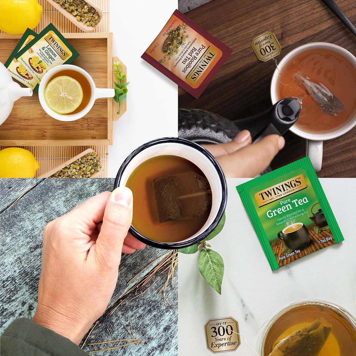 Twinings 48 Tea Bags Herbal Variety Pack – 12 Herbal Flavors, Caffeine-Free, Individually Wrapped, Perfect Tea for Any Occasion
