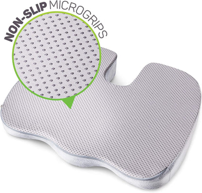 Seat Cushion for Desk Chair - Back Pain, Tailbone Relief, Coccyx, Butt, Hip Support - Ergonomic Office Chair Sciatica Car Pillow