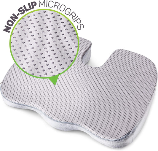 Seat Cushion for Desk Chair - Back Pain, Tailbone Relief, Coccyx, Butt, Hip Support - Ergonomic Office Chair Sciatica Car Pillow