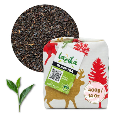 Lazika Loose Leaf Tea Set, Black Tea, Green Tea, Earl Grey, Tea Gift Set, 3.35 Oz (Pack of 3)