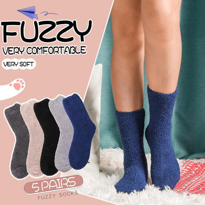 EBMORE Womens Fuzzy Socks Slipper Fluffy Cozy Comfy Cabin Plush Warm Winter Sleep Home Soft Socks
