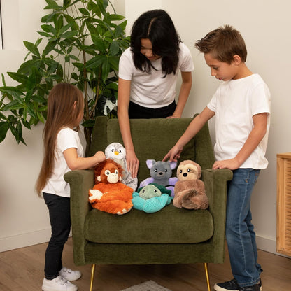 HUGIMALS Hugarounds Sidney the Sea Turtle 2.5 lb Microwaveable & Freezable Weighted Plush Neck & Shoulder Wrap | Soothing, Comforting Hugs for Self-Care & Relaxation | Unscented for Ages 2+