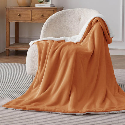 Bedsure GentleSoft Sherpa Fleece Throw Blanket for Couch, Non-Heated, Thick & Warm Cozy Blanket for Winter, Soft Fuzzy Plush Throw Gifts for Women and Men, Grey, 50x60 Inches