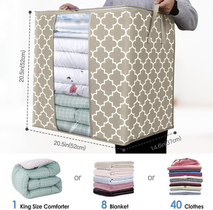 Storage Bags 3 Pack 100L Clothes Organization and Storage Containers