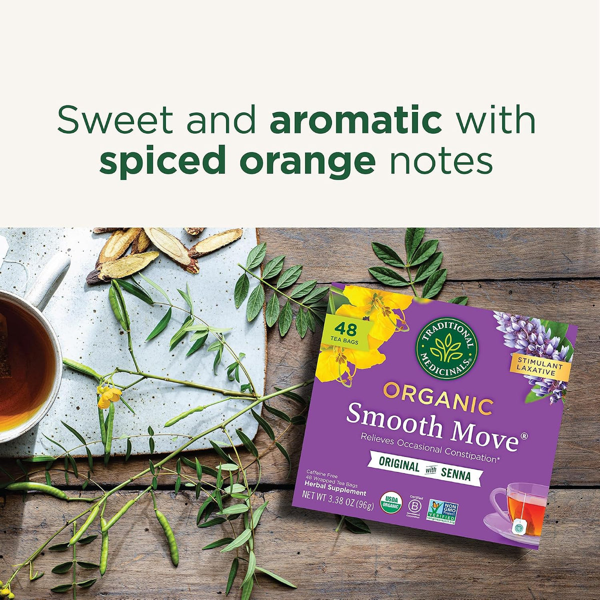Traditional Medicinals Organic Smooth Move, 48 Tea Bags