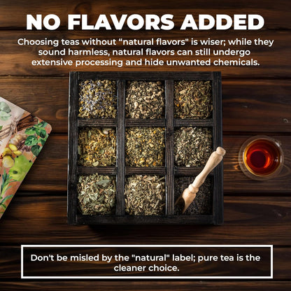 Gardenika Organic Loose Leaf Tea Sampler – 8 Pack, 1 LB – Herbal and Naturally Caffeine-Free Set - Ayurvedic Assortment Blend