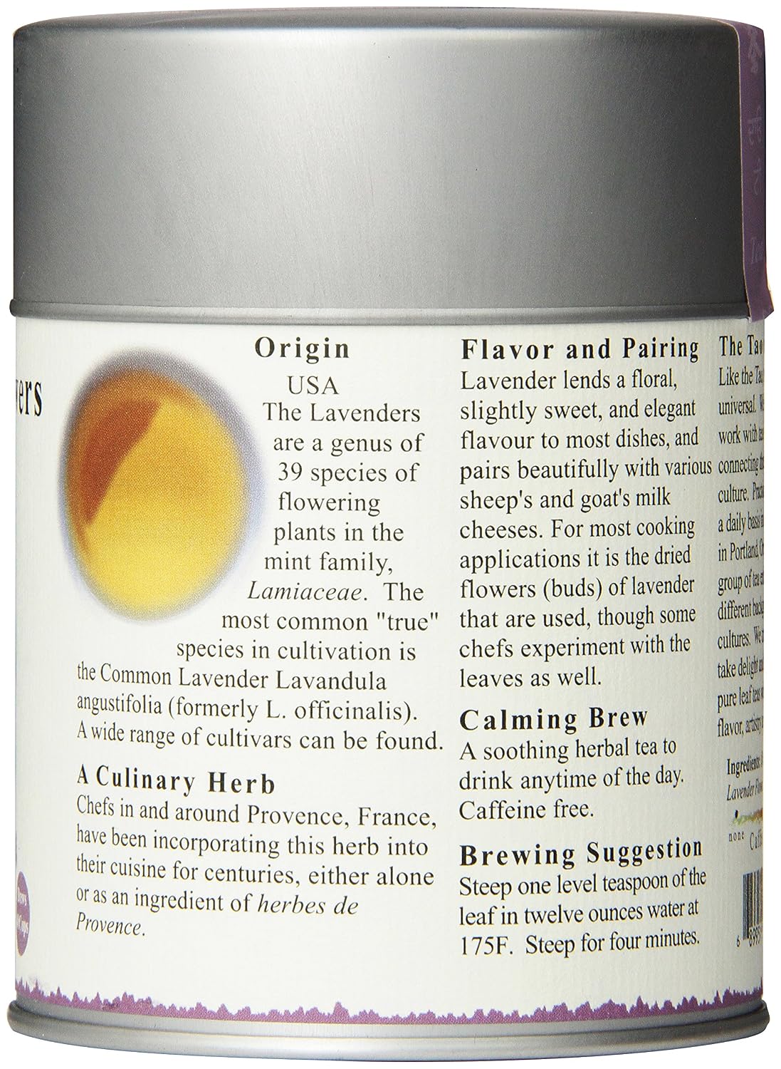 The Tao of Tea, Lavender Herbal Tea, Loose Leaf, 2.0 Ounce Tin (Packaging May Vary)