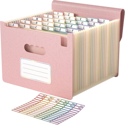 ABC life 26 Pockets Accordion File Organizer, Expanding File Folders