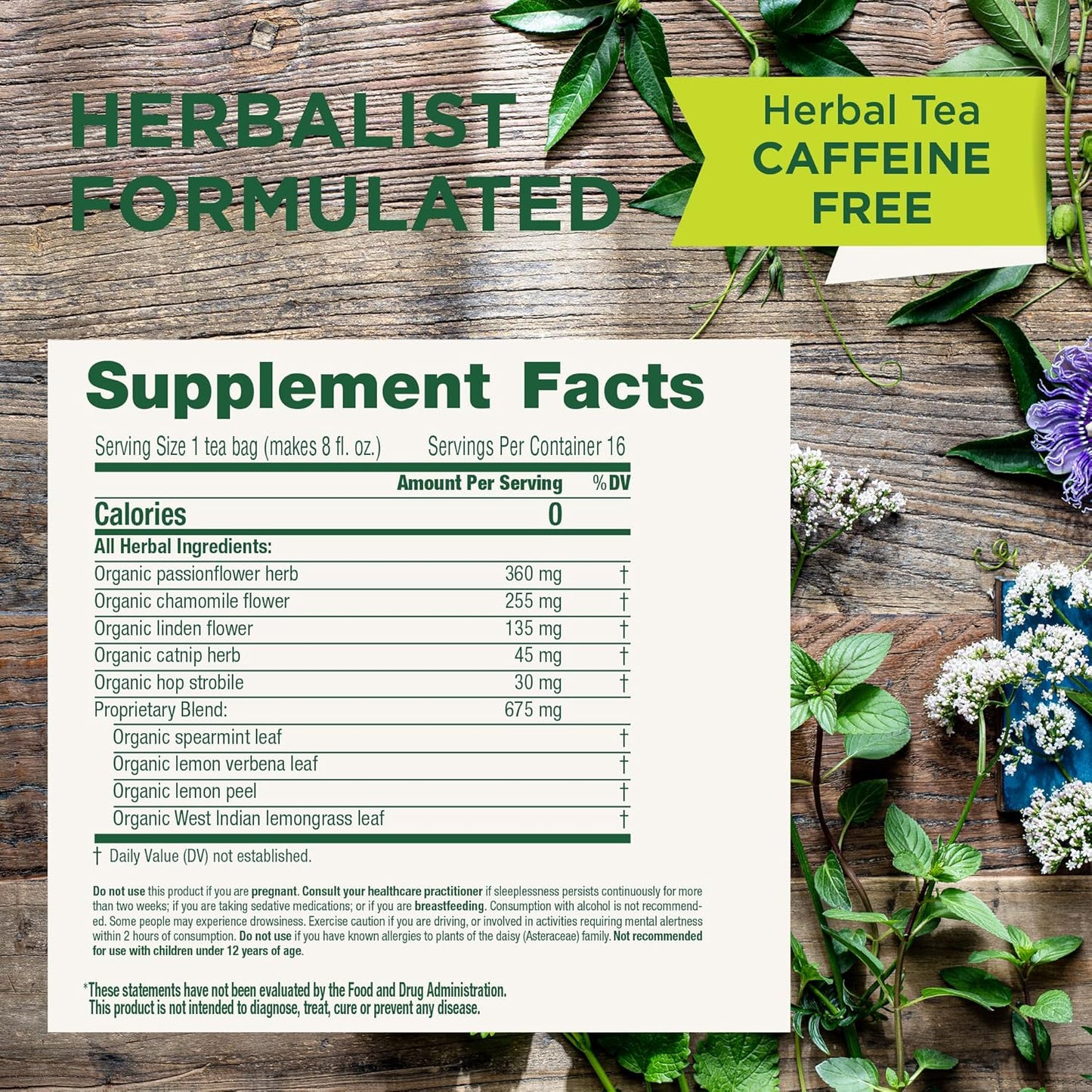 Traditional Medicinals Organic, Nighty Night Extra, Valerian Root & Lemon Balm - Herbal Sleep Aid Tea - Kosher, Non-GMO, Caffeine-Free, Compostable - 96 Tea Bags (6 Packs of 16)