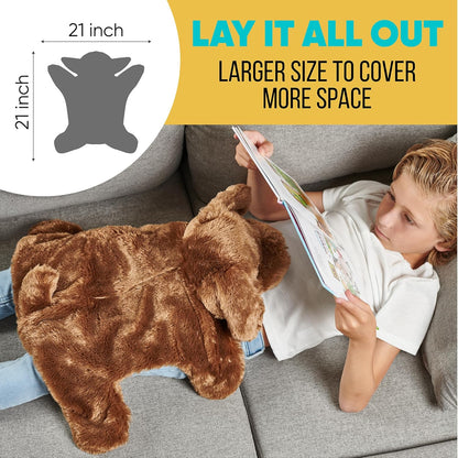 FRIENDLY CUDDLE Weighted Lap Blanket for Kids & Adults – Kids Weighted Blanket – ASD, Sensory Processing Weighted Stuffed Animals Dog Toy – Microwavable Weighted Lap Pad for Kids, 5 Lbs.