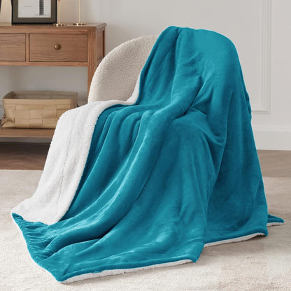 Bedsure GentleSoft Sherpa Fleece Throw Blanket for Couch, Non-Heated, Thick & Warm Cozy Blanket for Winter, Soft Fuzzy Plush Throw Gifts for Women and Men, Grey, 50x60 Inches