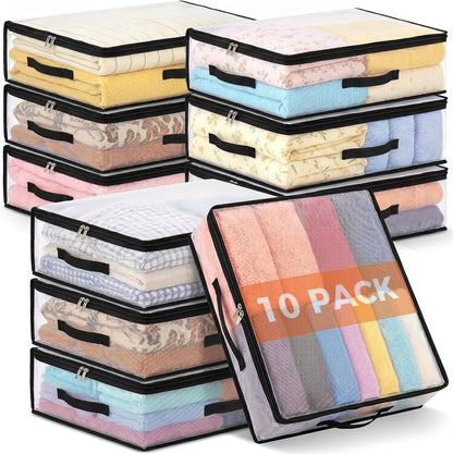 Clear Storage Bags With Zippers & Handles Blanket Storage Bag