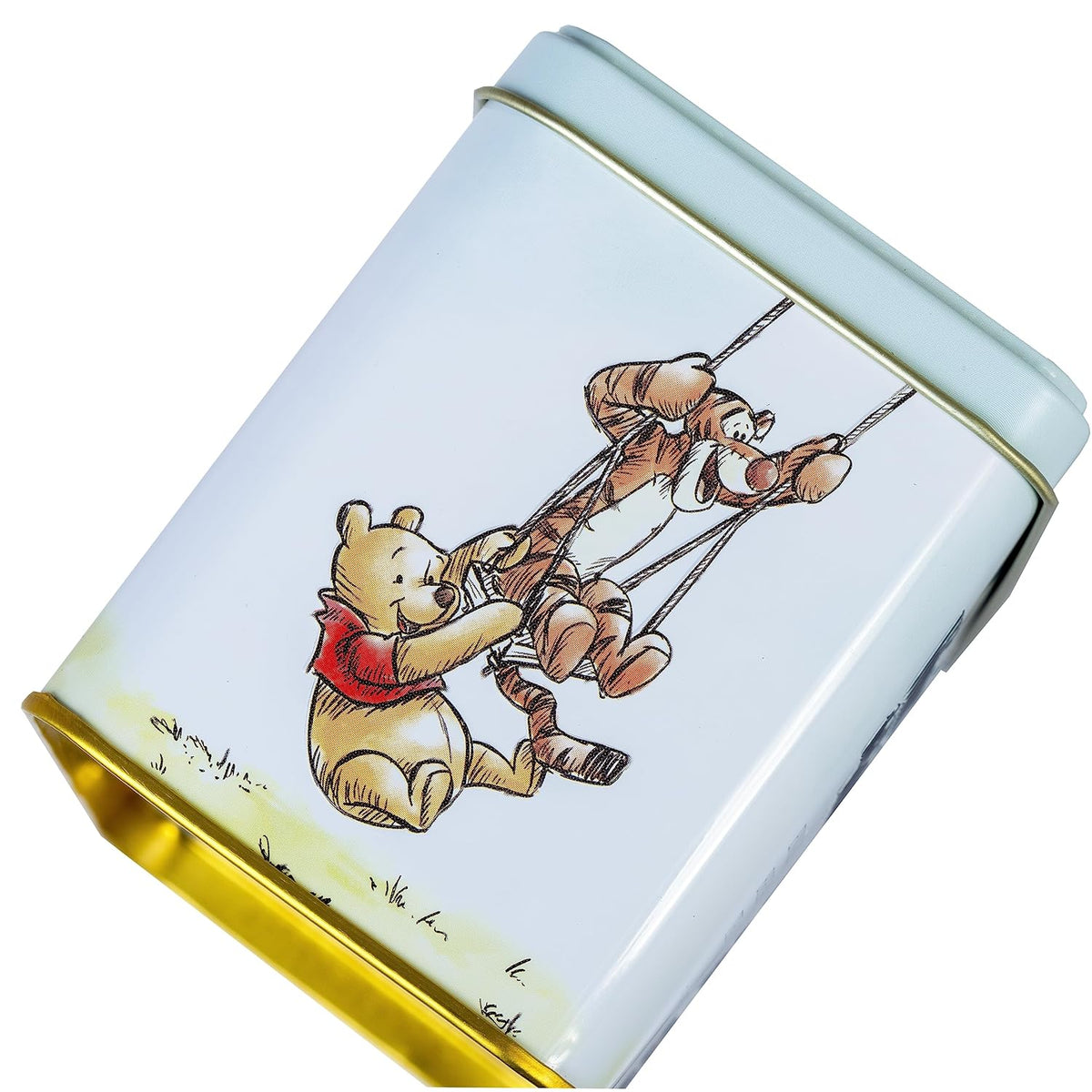 New English Teas Winnie the Pooh Tea Caddy with 40 English Breakfast Teabags, Tigger, Piglet & Eeyore