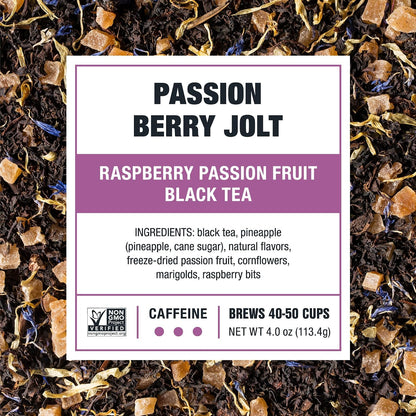 Tiesta Tea Passion Berry Jolt, Raspberry Passion Fruit Black, 4oz