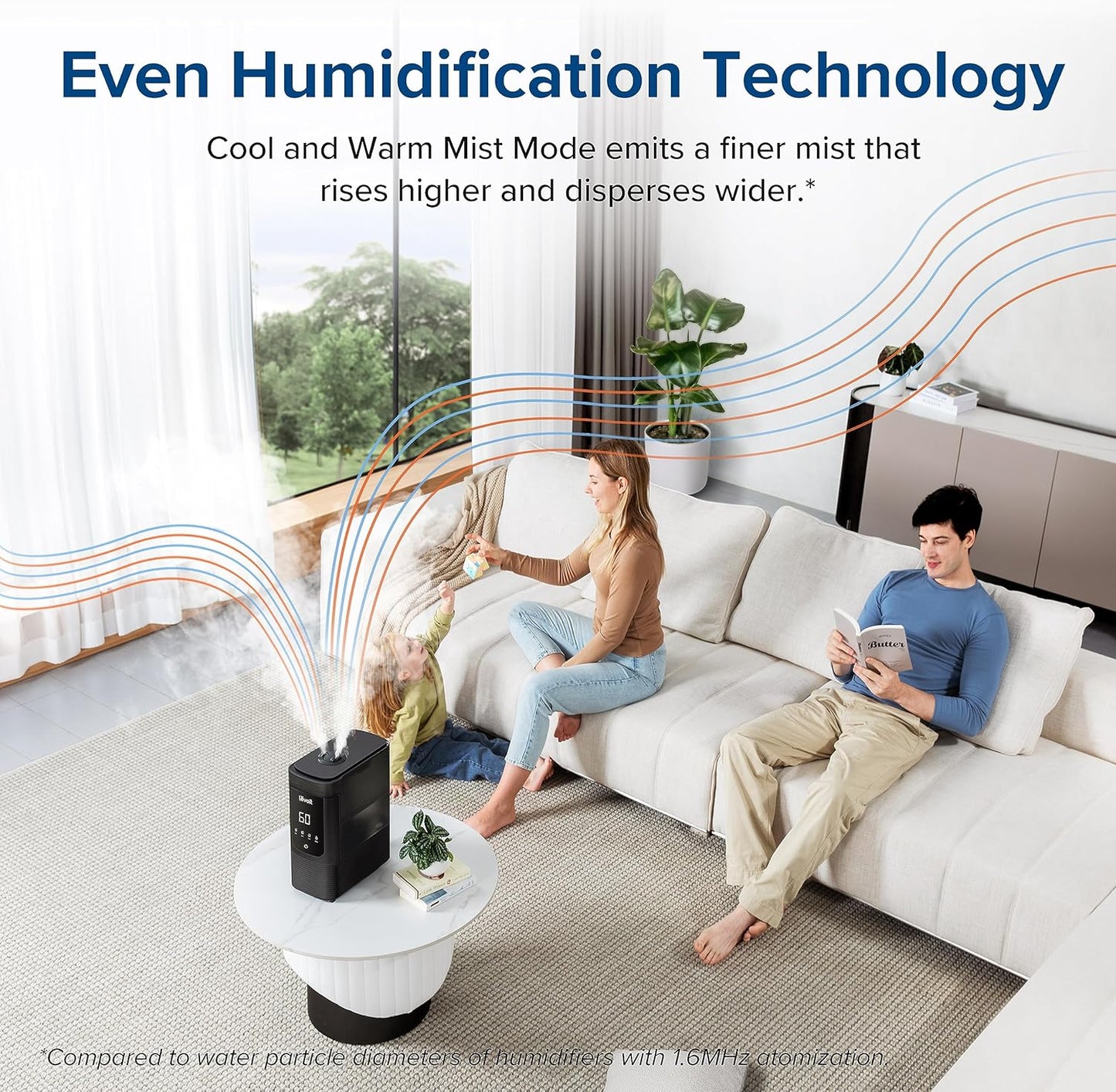 LEVOIT OasisMist 1000S (10L) Smart Humidifier for Home Large Room Bedroom, Last 100 Hours Suitable for Indoor Plant, Cover up to 600ft², Easy Top Fill, Remoter & Voice Control, Auto Mode, Quiet, White