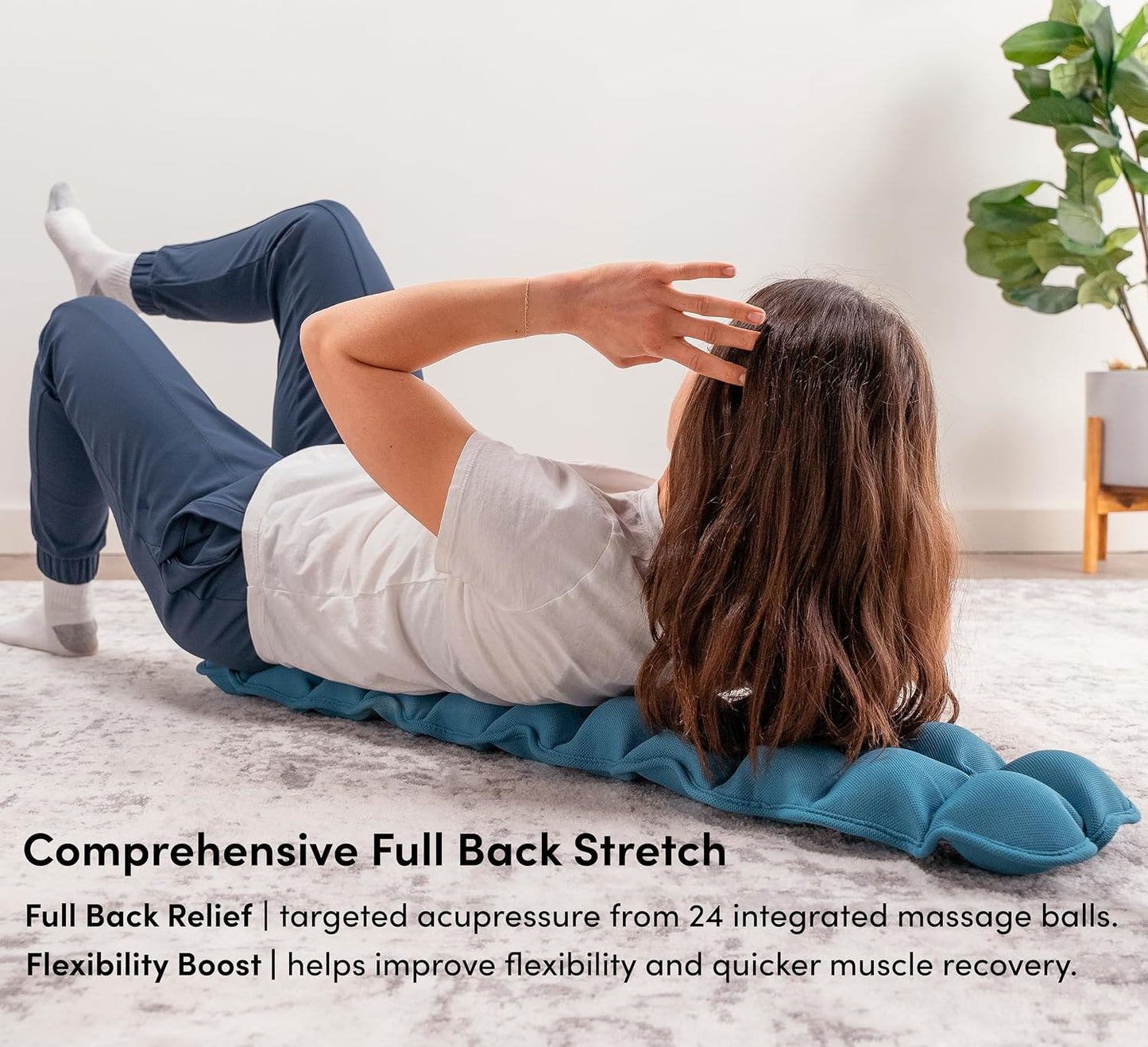 Halo Spine Stretcher for Back Pain Relief, Full Back Decompression, Upper and Lower Back Stretcher, Spine Alignment, and Deep Tissue Acupressure Therapy with 24 Massage Balls