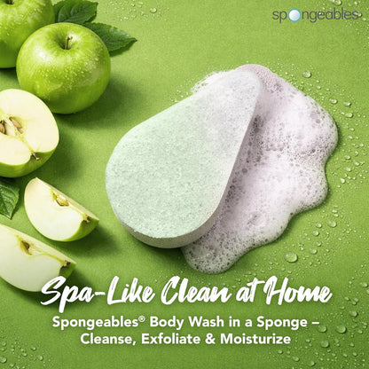 Spongeables Anti Cellulite Body Wash in a 20+ Wash Sponge, Citrus, 3 Count