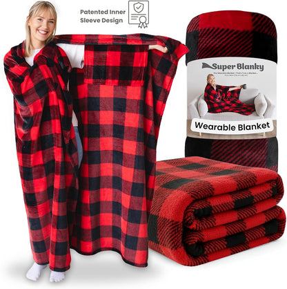 Super Blanky Wearable Blankets for Women & Men, Graduation Day Gift for Her, Cozy Gifts for Women, Wife Birthday Gifts Ideas