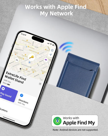 ExtreLife for Magsafe Wallet, Works with Apple Find My, 6 Cards Holder