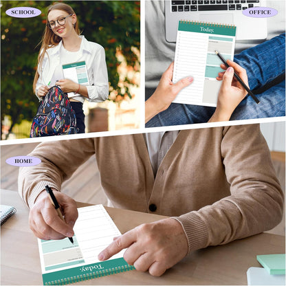 KMQOY To Do List Notepad, Daily Checklist Planner, 6.7" x 9.8", 104 Pages