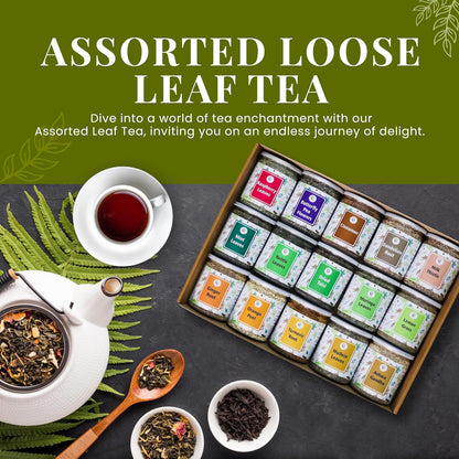 Assorted Loose Leaf Tea, 15 Herbal Teas, Up to 900 Servings