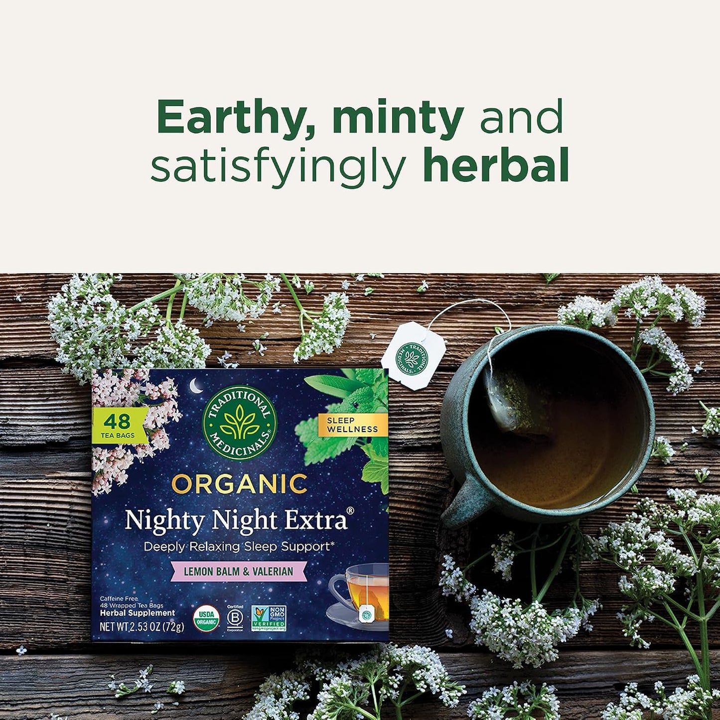 Traditional Medicinals Organic Nighty Night Extra, 48 Tea Bags