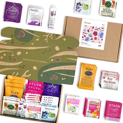 Sippingly Night Time Tea Sampler – 40 Herbal Teas – 10 Flavors from Top Brands – Chamomile, Lavender, Passionflower – Perfect Relaxation & Calm Support – Ideal Wellness Gift – Kosher, Gluten-Free