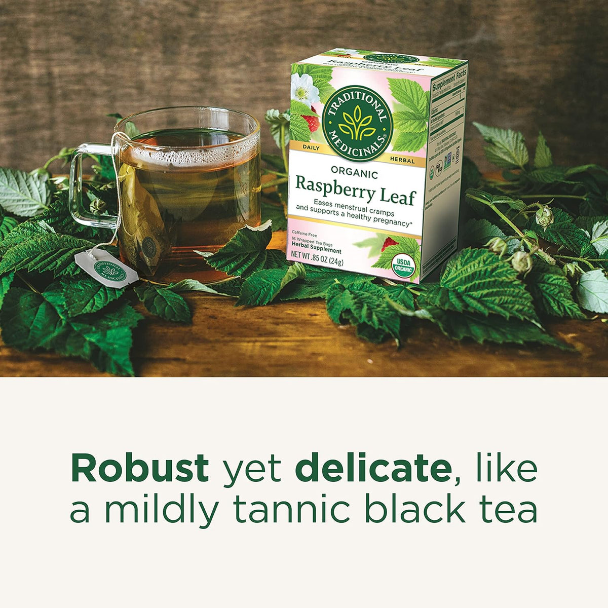 Traditional Medicinals Organic Raspberry Leaf, 96 Tea Bags