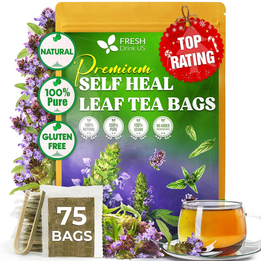 FreshDrinkUS, Premium Self Heal Leaf Tea Bag, 75 Count, Caffeine Free