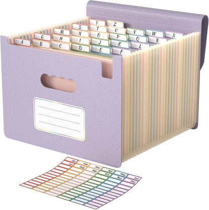 ABC life 26 Pockets Accordion File Organizer, Expanding File Folders