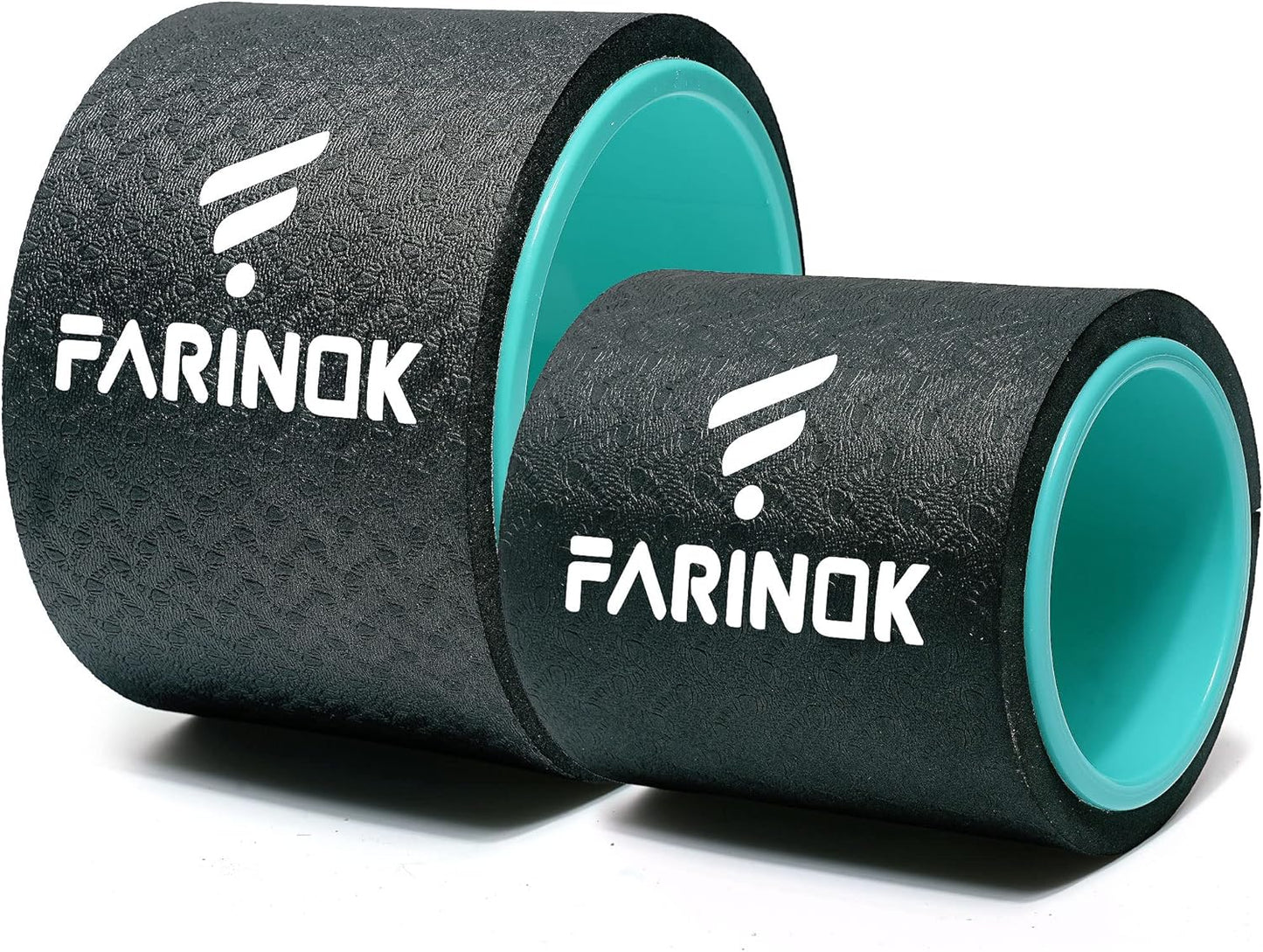 Yoga Wheel Set of 3+1, Upgraded 10MM Thick Back Wheels for Pain Relief & Stretching, Strongest Back Roller for Deep Tissue Massage, Improving Yoga Poses Backbend