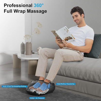 COMFIER [2026 Gift for Men,Women,Shiatsu Foot Massager with Fast Heat,Kneading Rolling Compression,Extra Vibration, FSA Eligible HSA Store, Plantar Fasciitis,Neuropathy Pain, Bigger Size 13IN