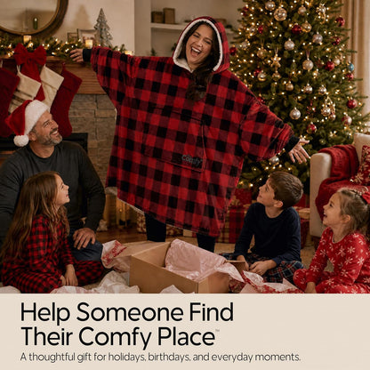 THE COMFY Original | From Shark Tank | Patented | Oversized Sherpa Wearable Blanket Hoodie| Gift for Women & Men | One Size