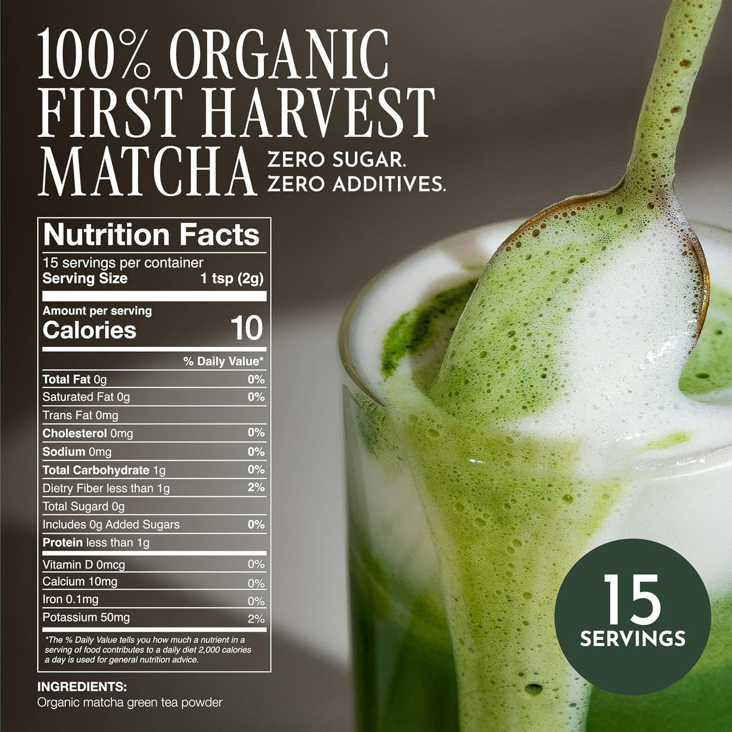 Encha Matcha - Latte Grade Matcha Powder - Unsweetened, First Harvest, Organic Green Tea Powder From Uji, Japan (30G/1.06 Ounce) Premium for Latte, Smoothie - Caffeine, L-Theanine