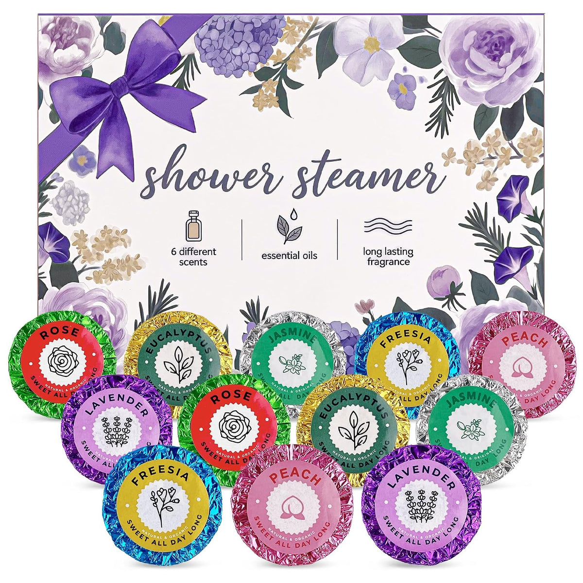 Shower Steamers Aromatherapy Gifts for Women and Men, 48 Pack