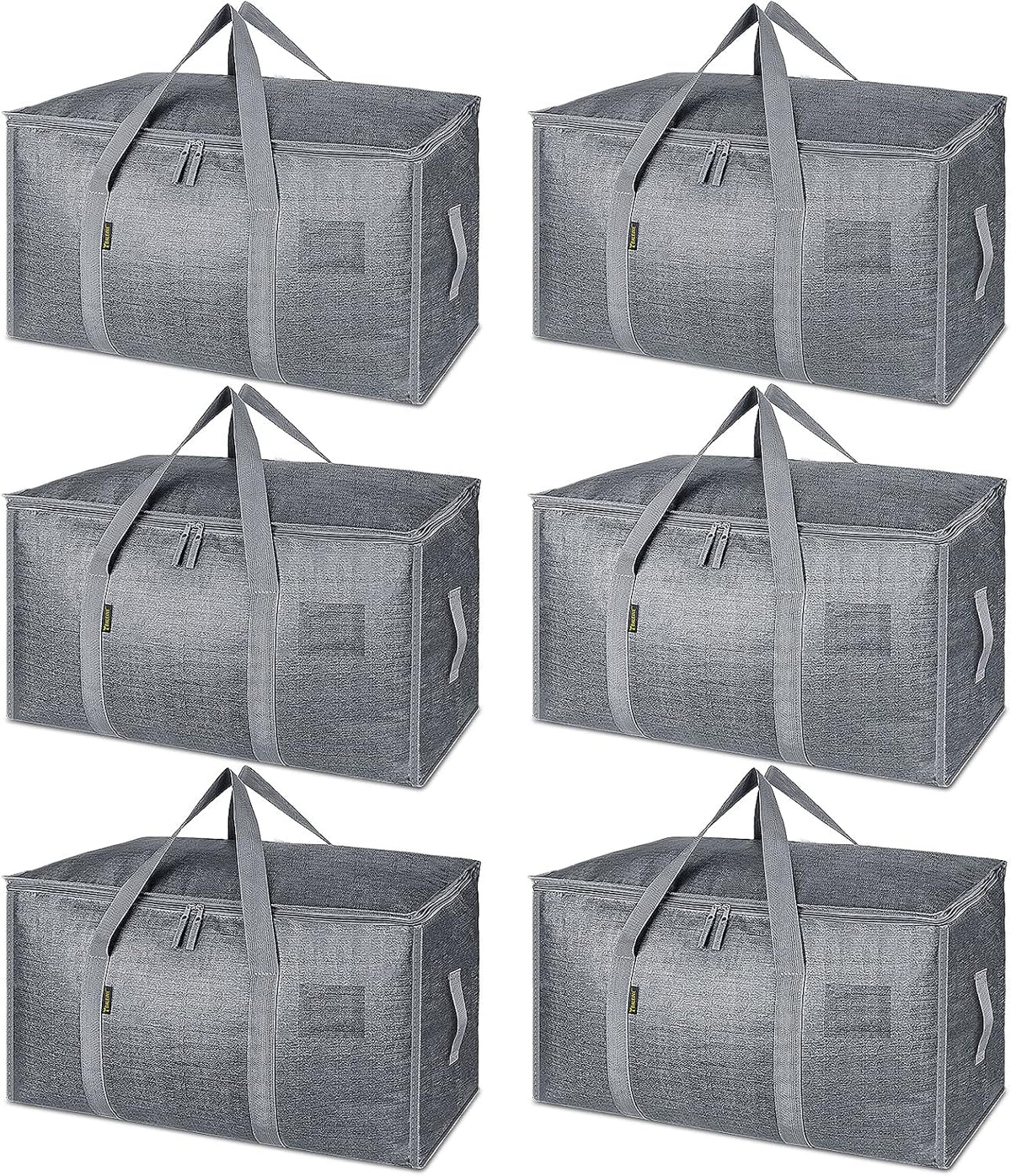 BALEINE Oversized Moving Bags with Reinforced Handles, Heavy-Duty Storage Tote for Clothes, Moving Supplies (Clear)