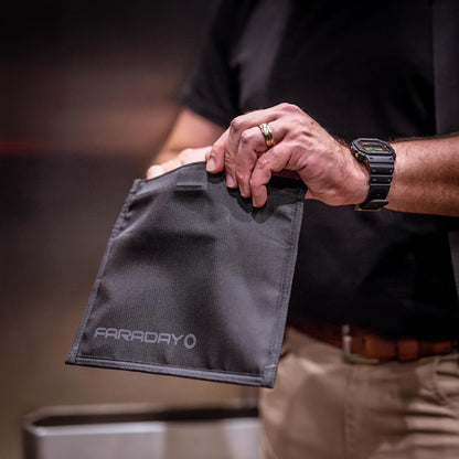 Faraday Defense Faraday Bag Jacket Pro for Phones | Magnetic Closure, Shielding - Law Enforcement & Military, Travel & Data Security, Privacy, Anti-Tracking Anti-Hacking Black (Phone Vertical)