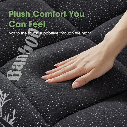 Mattress Pad Queen Size, Cooling Pillow Top Mattress Topper, Ultra Soft Viscose Made from Bamboo, Breathable for Hot Sleepers, Deep Pocket 8"-20", Green