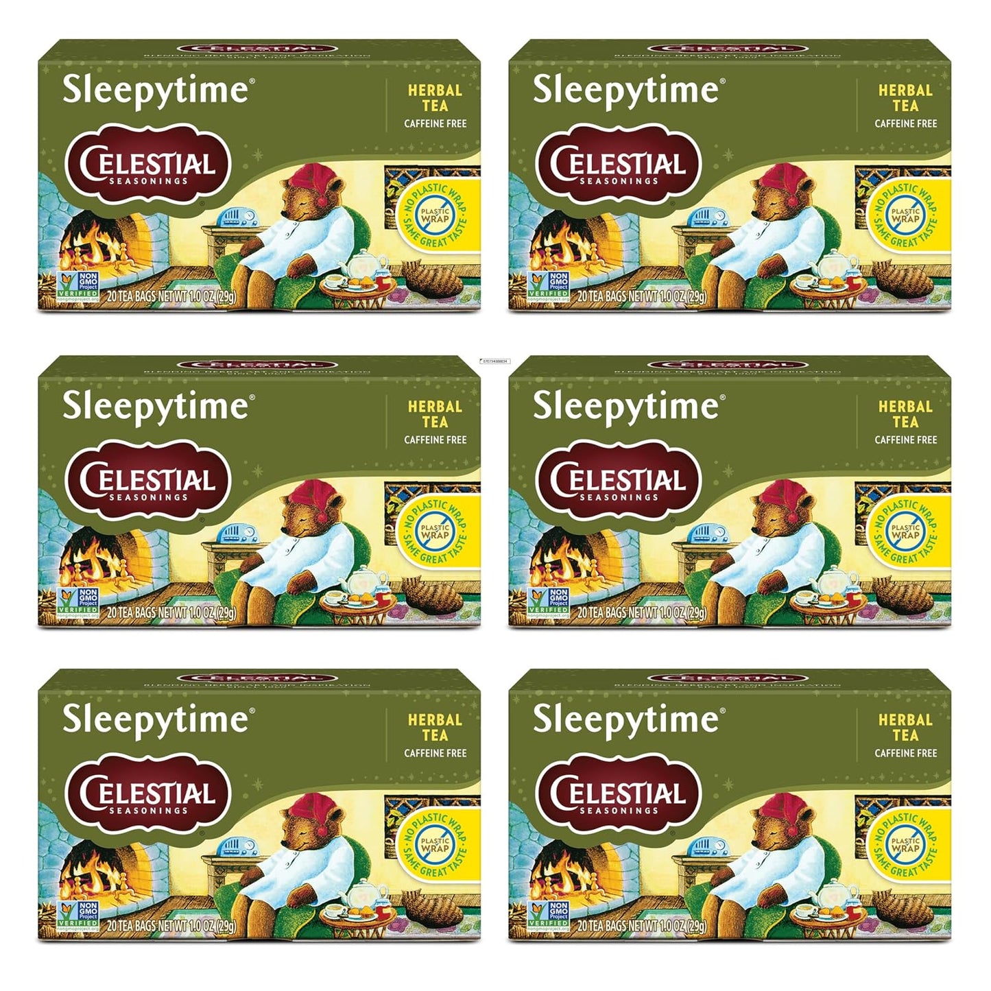 Celestial Seasonings Sleepytime Herbal Tea, Variety Pack - Caffeine Free Sleep Tea, 20 Tea Bags Per Box (Pack of 6)