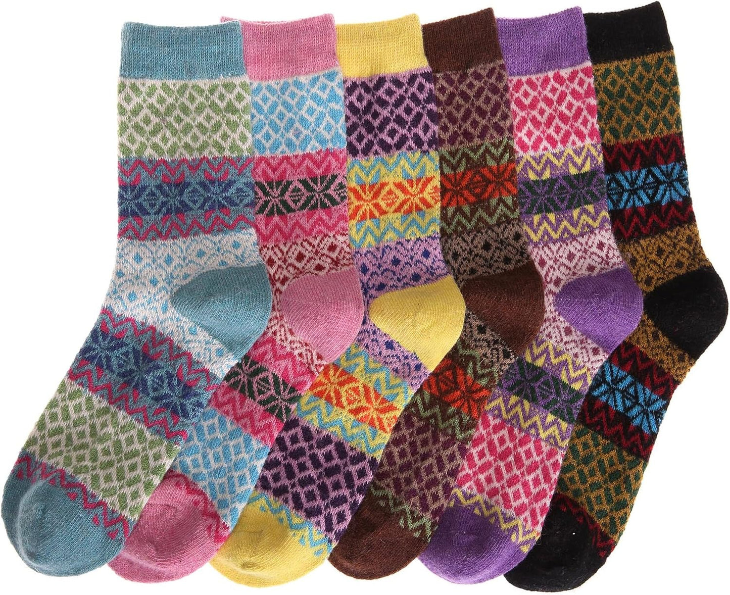 EBMORE Merino Wool Socks for Women Hiking Thermal Warm Winter Thick Boot Cozy Crew Comfy Work Socks for Ladies 5 Pairs