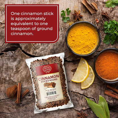 Spicy World Cinnamon Sticks 14 Oz Bag ~100 Sticks - Strong Aroma, Perfect for Baking, Cooking & Beverages - 3+ Inches Length - Cassia Saigon Cinnamon from Vietnam