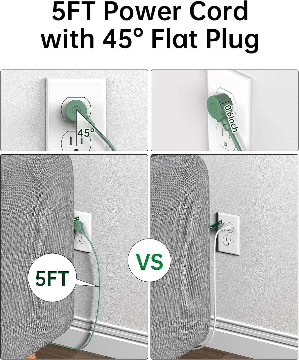10-in-1 Power Strip with USB C Ports, 35W USB, 4 AC & 6 USB Ports